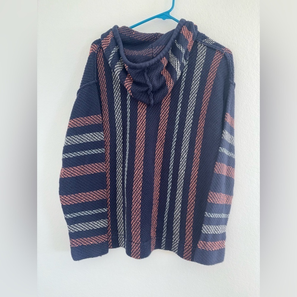 Rip Curl Revival Striped Knit Poncho Navy - Picture 11 of 13